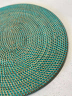 Placemat Ovale in Rattan Verde Tiffany – Artigianale Indonesia