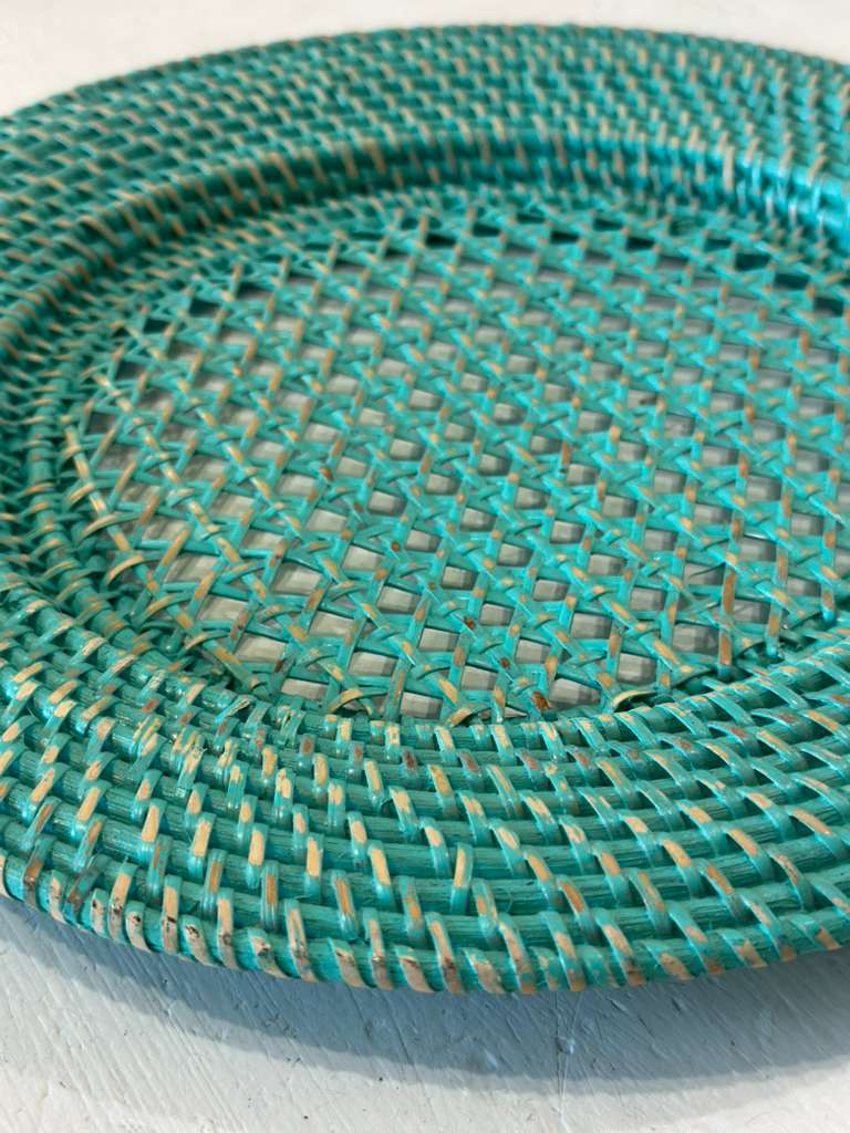 SOTTOPIATTO TONDO VERDE TIFFANY RATTAN SCONTO 10%