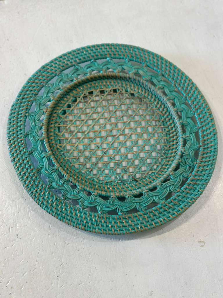 SOTTOPIATTO TONDO VERDE TIFFANY RATTAN SCONTO 10%