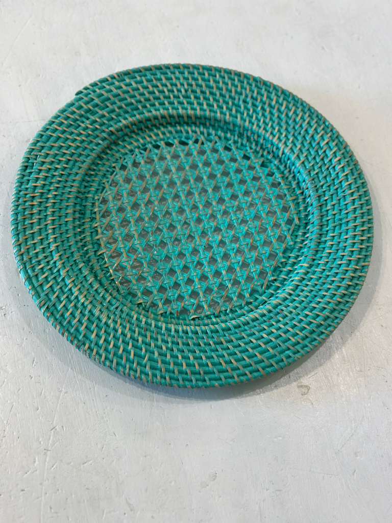 SOTTOPIATTO TONDO VERDE TIFFANY RATTAN SCONTO 10%