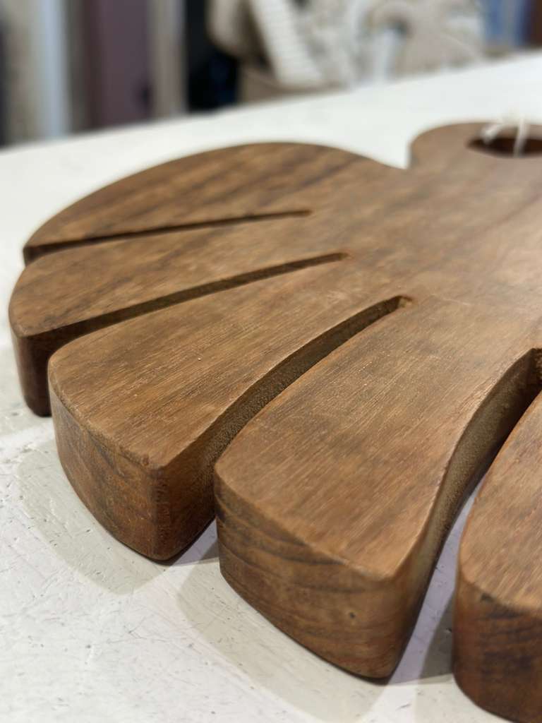 TAGLIERE FOGLIA MONSTERA LEGNO