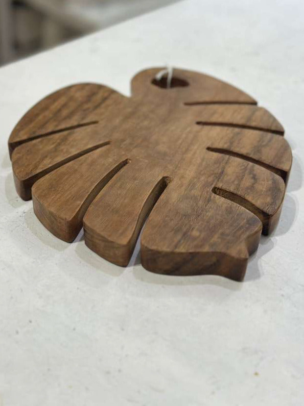 TAGLIERE FOGLIA MONSTERA LEGNO