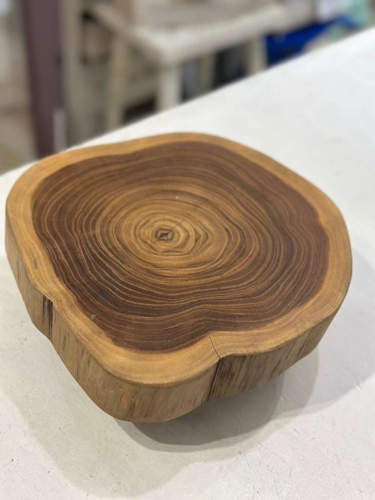 TAGLIERE TEAK NATURALE LEGNO RIALZATO