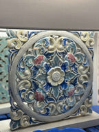 Lampada da Tavolo Quadrata in Legno Intagliato – Artigianale Bali | 36x20x58H cm