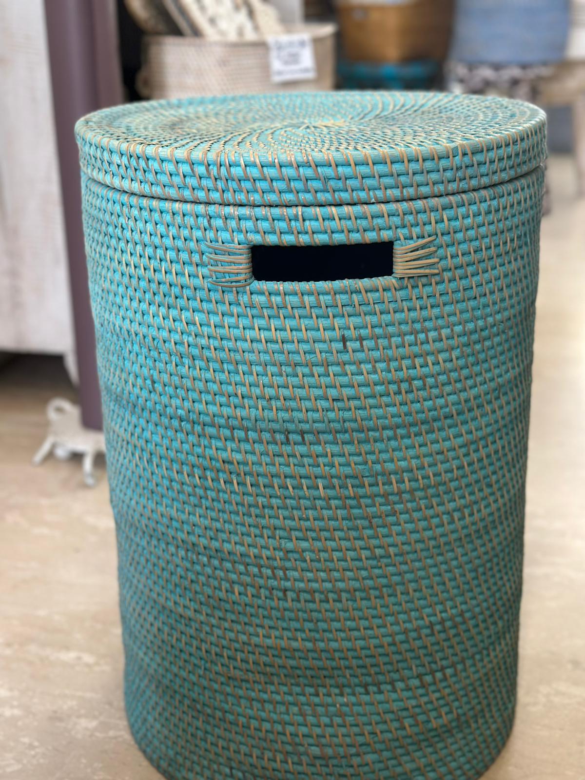 PORTABIANCHERIA TONDA RATTAN