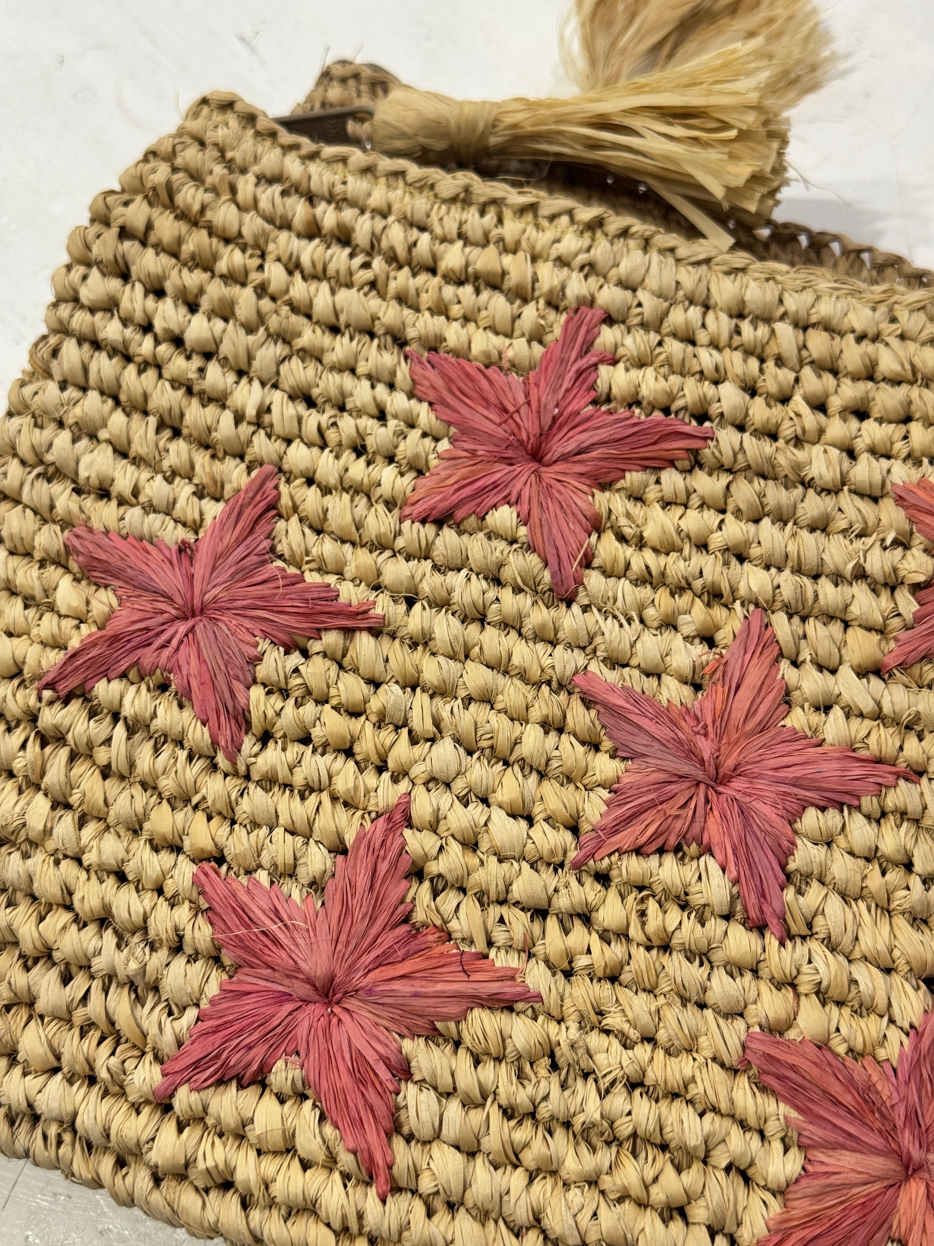 POCHETTE RAFIA STELLINE