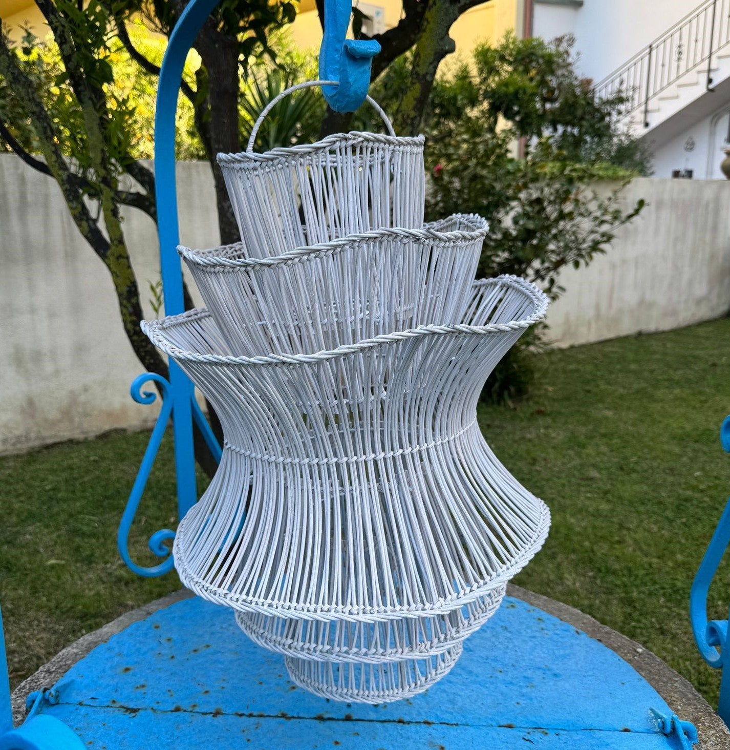 LAMPADARIO 5 STRATI RATTAN