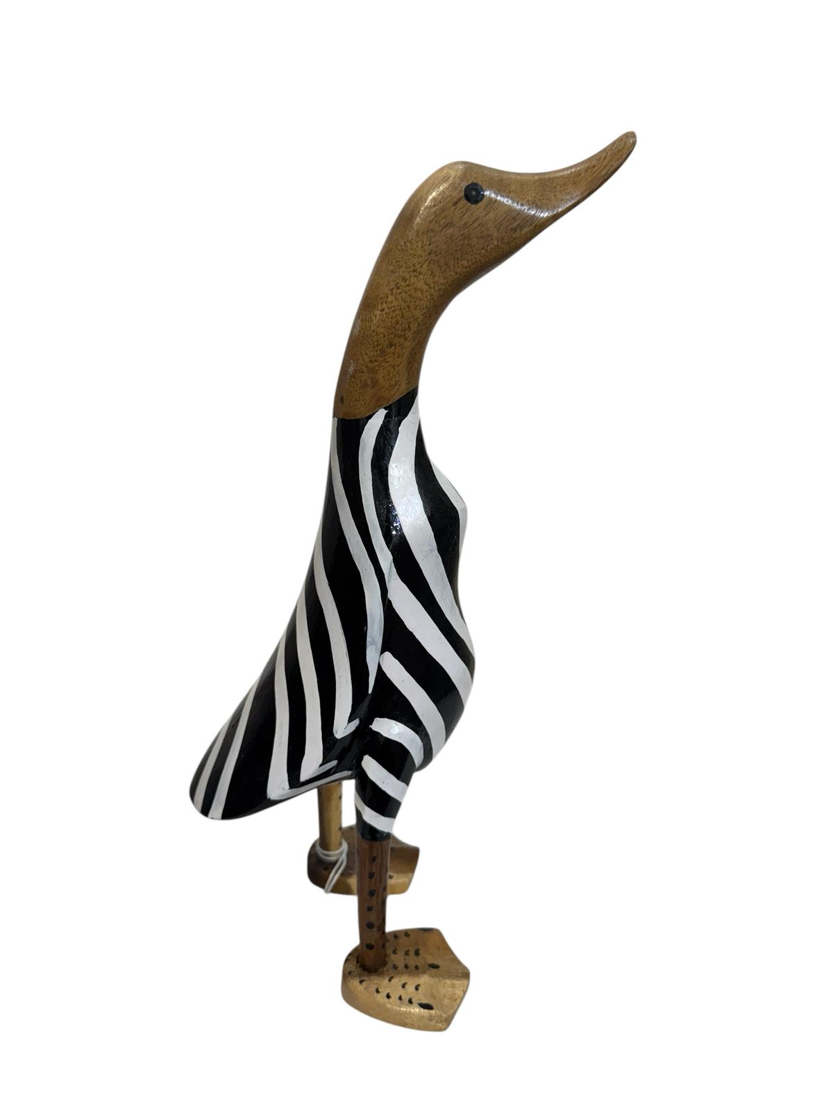 Papera Decorativa In Legno Artigianale Zebrata Safari