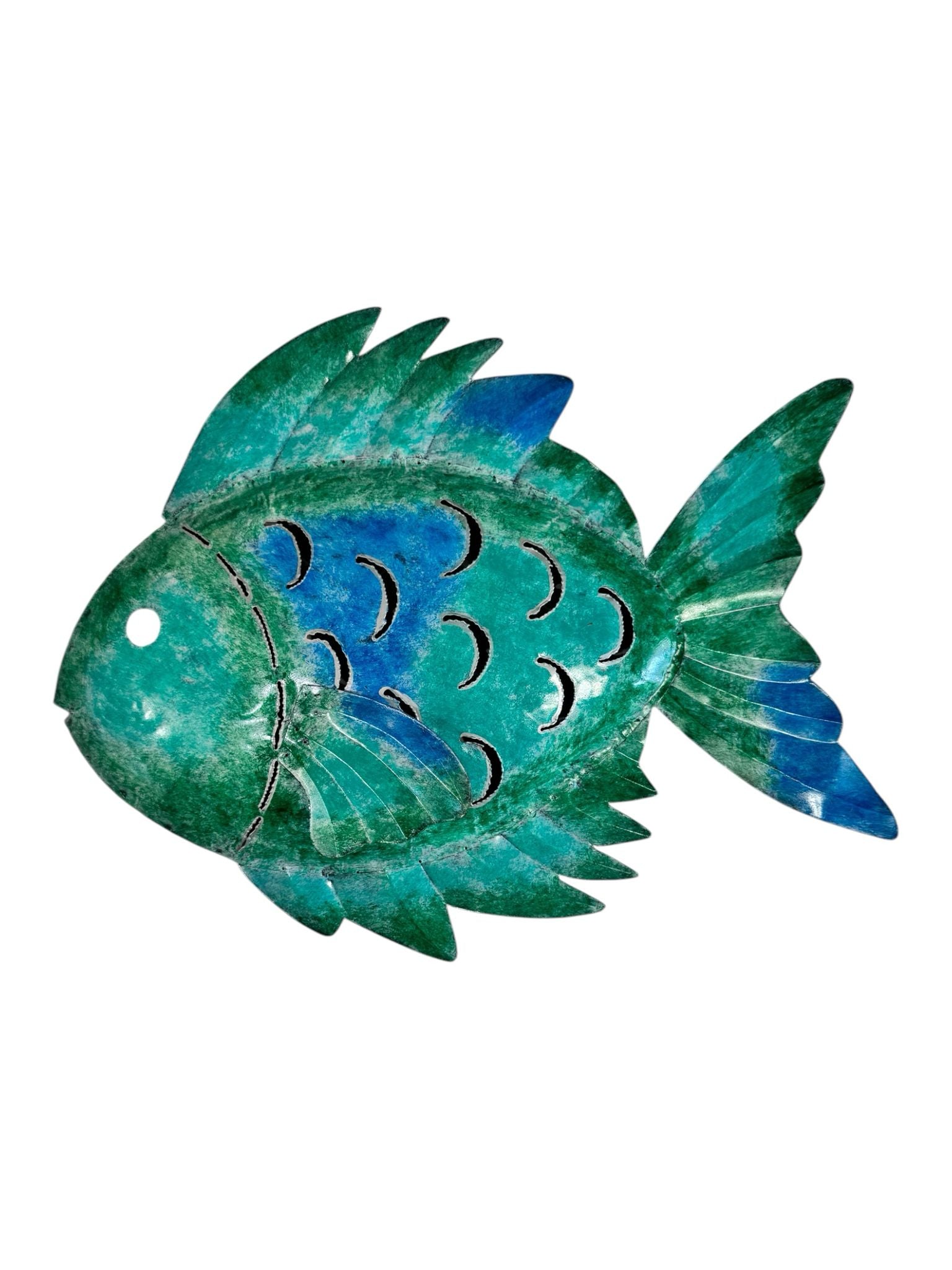 PESCE FERRO TROPICALE SFUMATO VERDE CELESTE