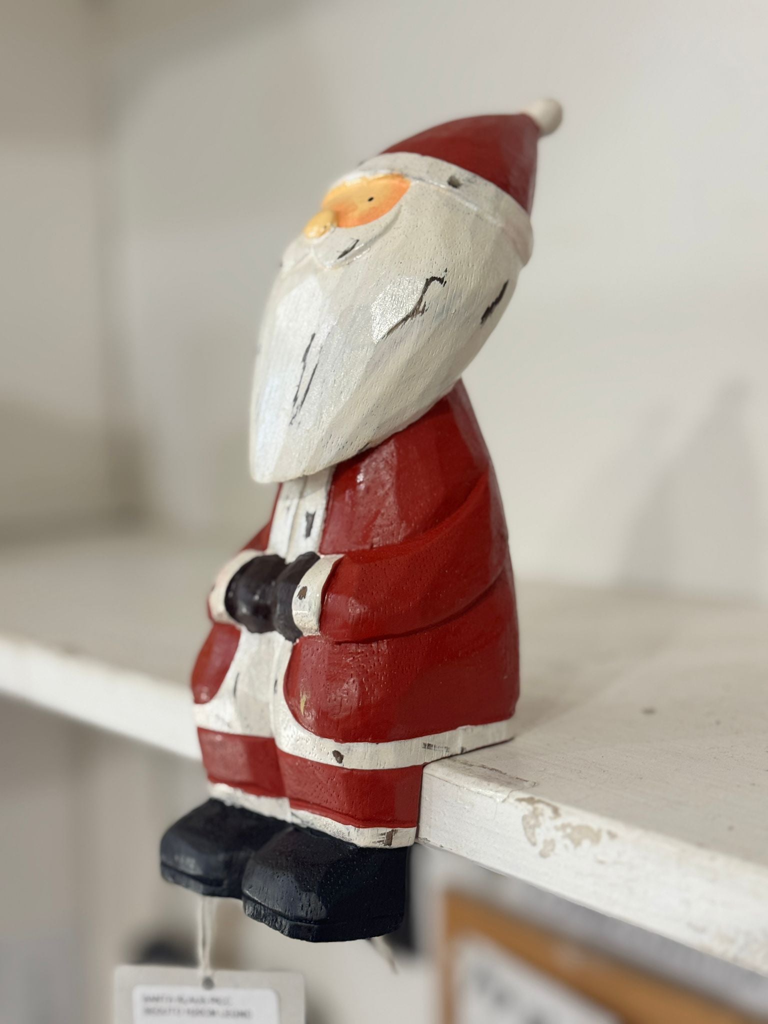 SANTA KLAUS SEDUTO LEGNO
