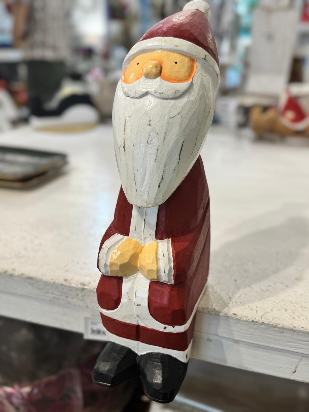 SANTA KLAUS SEDUTO LEGNO