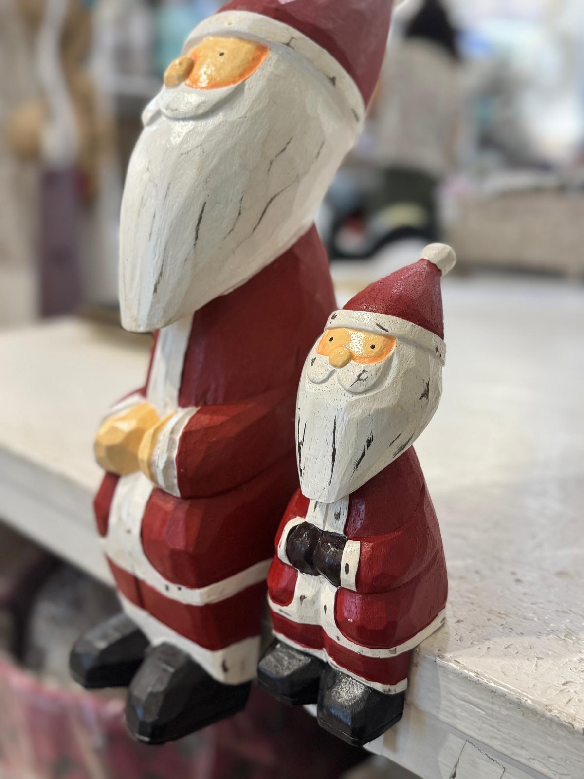 SANTA KLAUS SEDUTO LEGNO