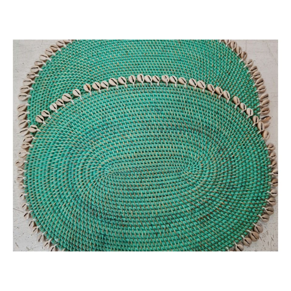 PLACEMAT ovale IN RATTAN VERDE TIFFANY