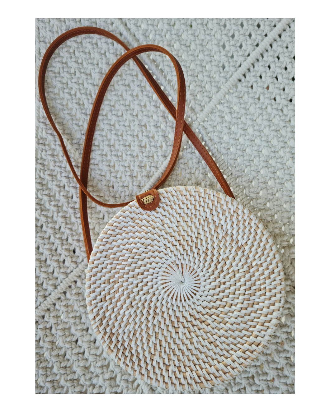 borsa tonda rattan