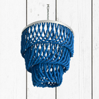 Lampadario a Sfere di Legno 3 Strati Concentrici – Artigianale Bali | Ø40x60H cm