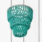 Lampadario a Sfere di Legno 3 Strati Concentrici – Artigianale Bali | Ø40x60H cm