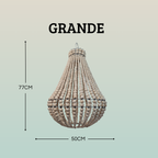 Lampadario Palline Legno Naturale Artigianale Bali | Illuminazione Casa