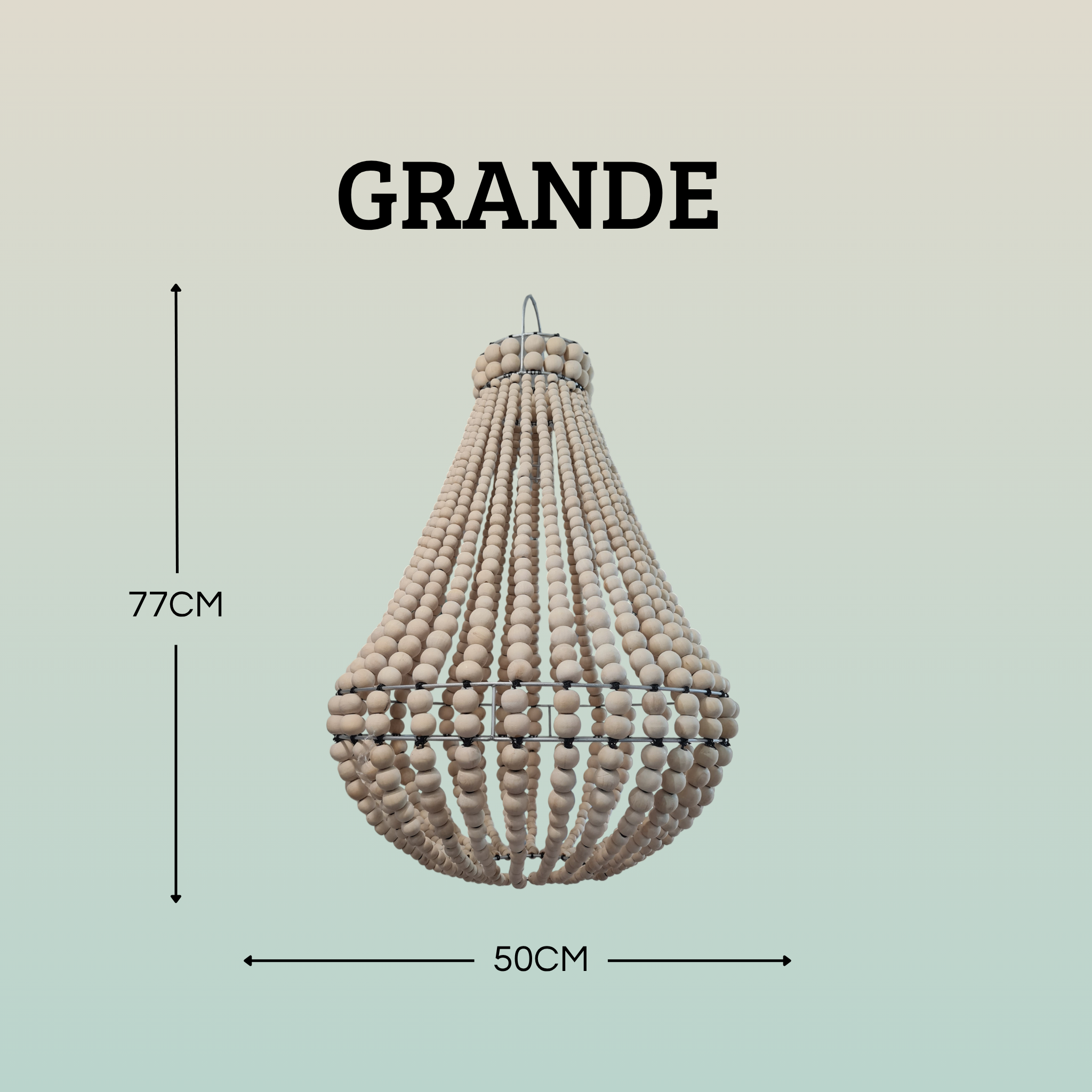 Lampadario Palline Legno Naturale Artigianale Bali | Illuminazione Casa