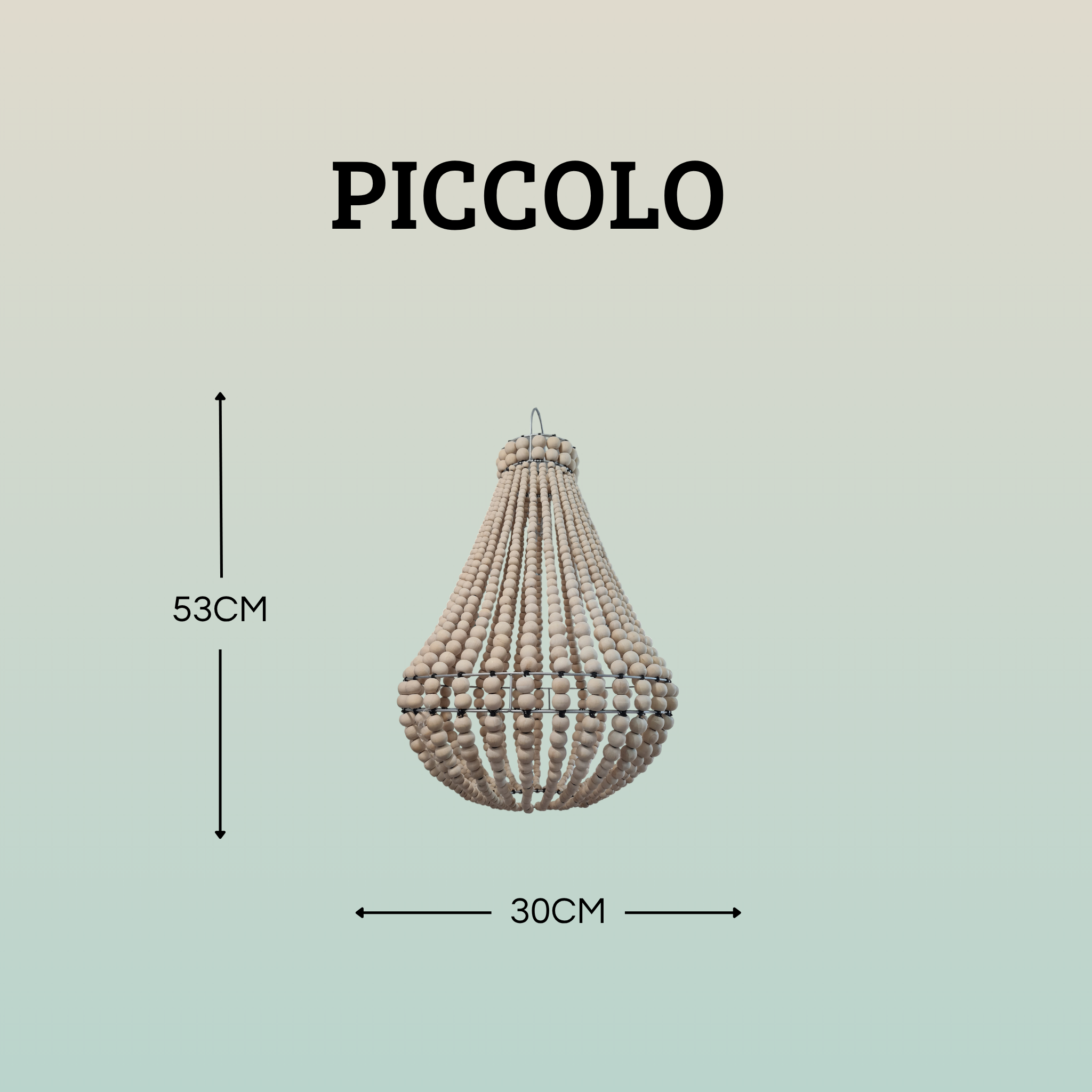 Lampadario Palline Legno Naturale Artigianale Bali | Illuminazione Casa
