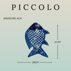 Pesce Decorativo in Ferro Battuto Blu Scuro e Azzurro | Collezione Tropicale