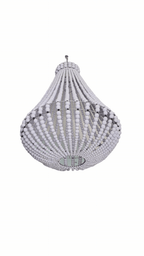 Lampadario Palline Legno Bianco Artigianale Bali | Illuminazione Casa