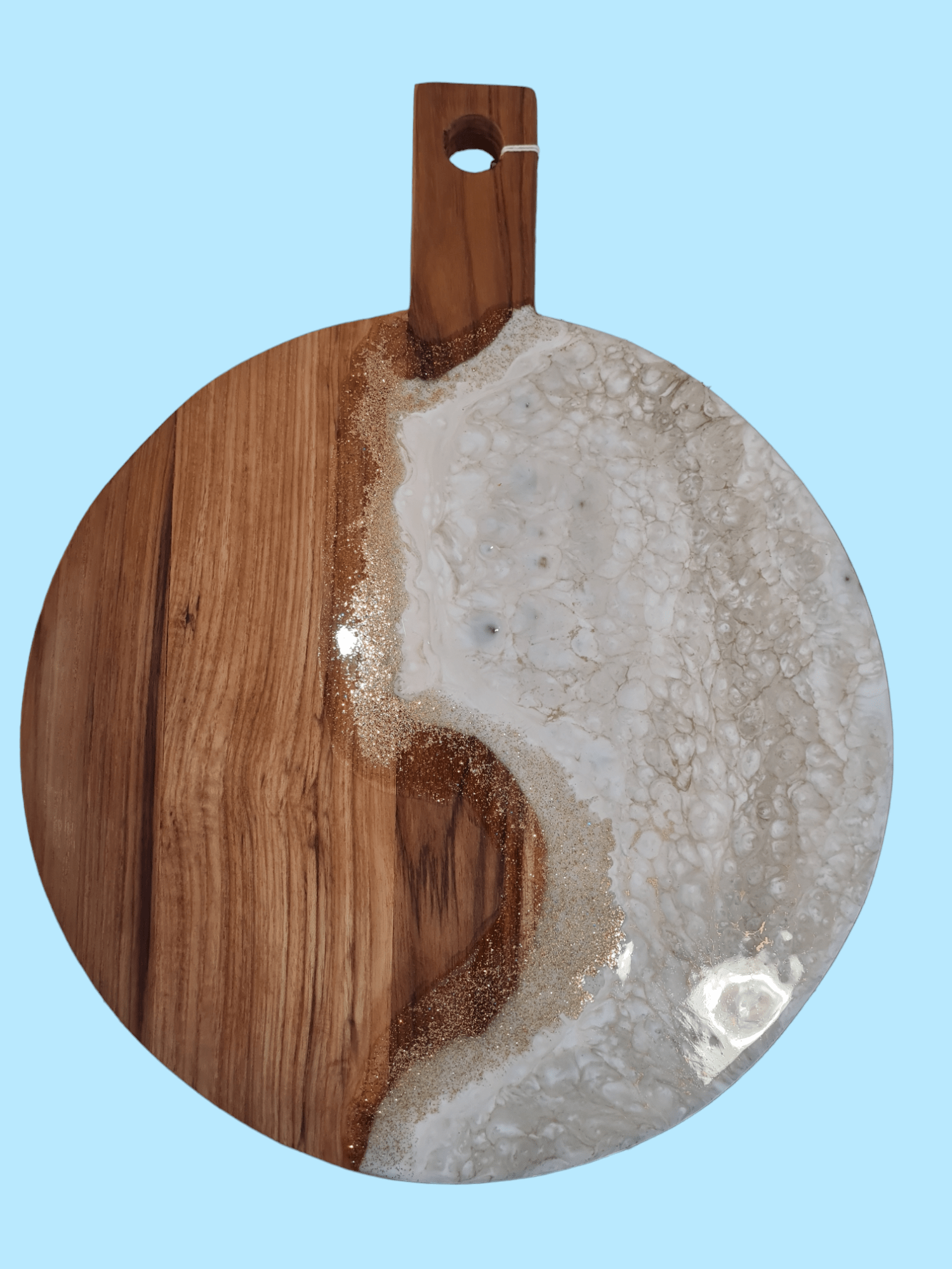 Tagliere in teak con resina