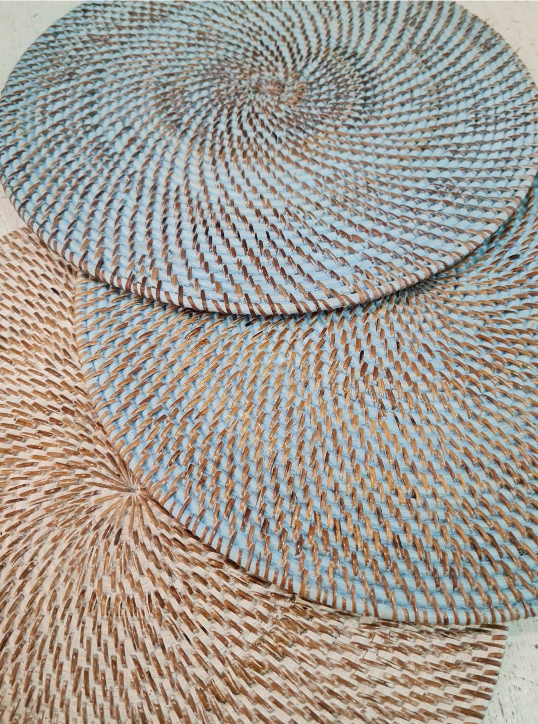 placemat celeste tondo in rattan