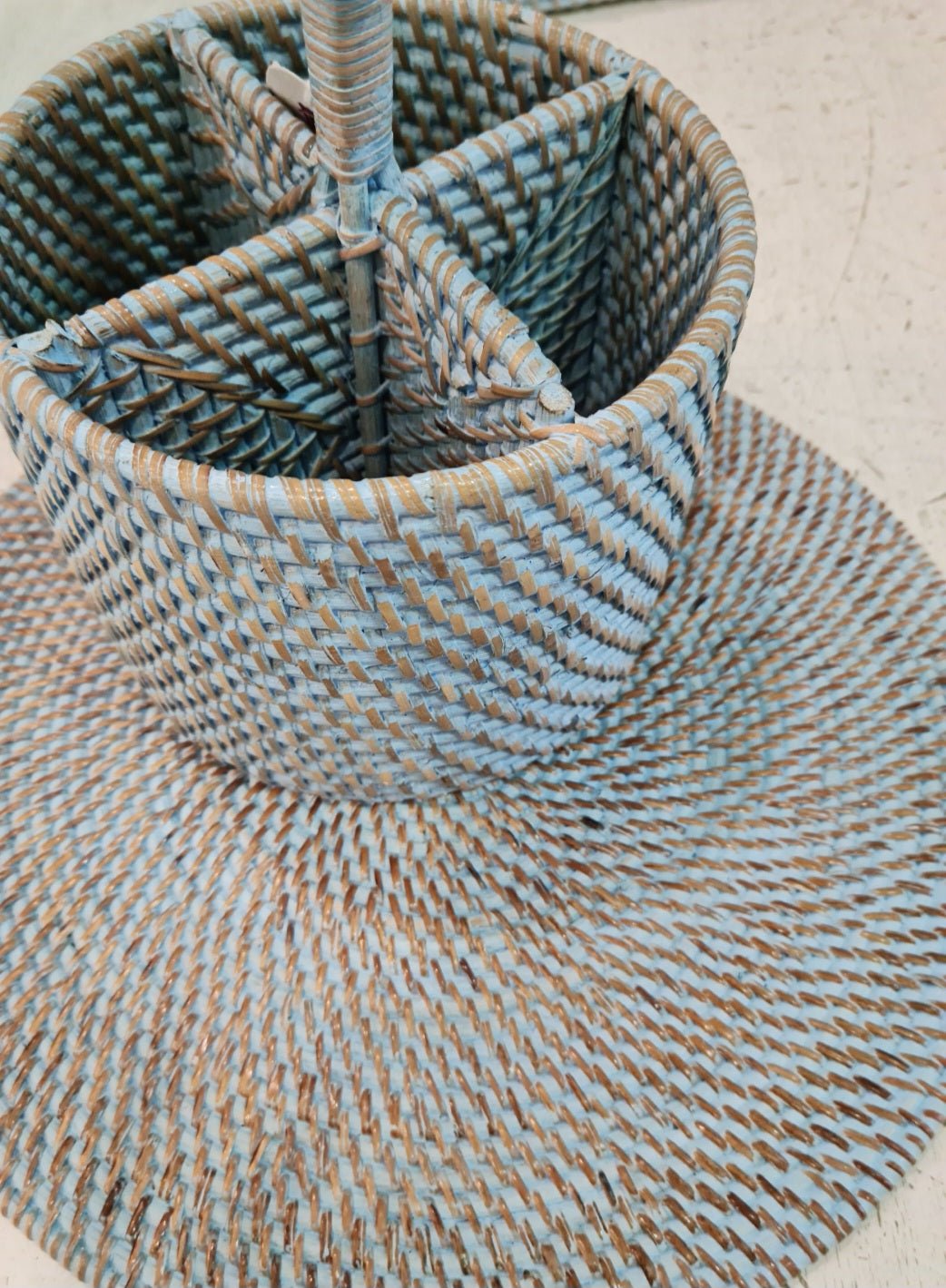 placemat celeste tondo in rattan