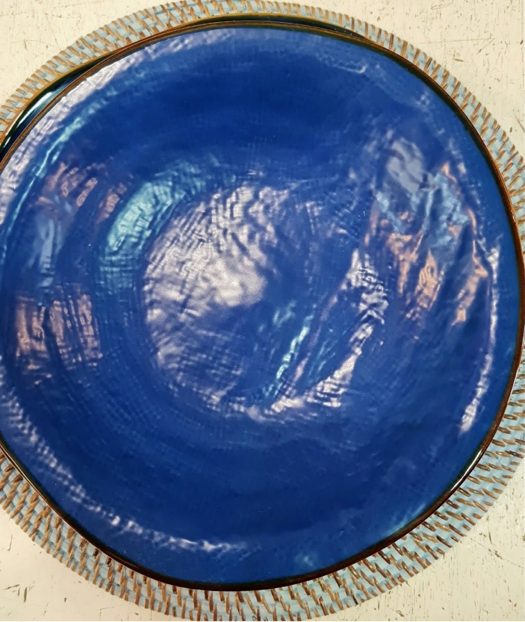 placemat celeste tondo in rattan