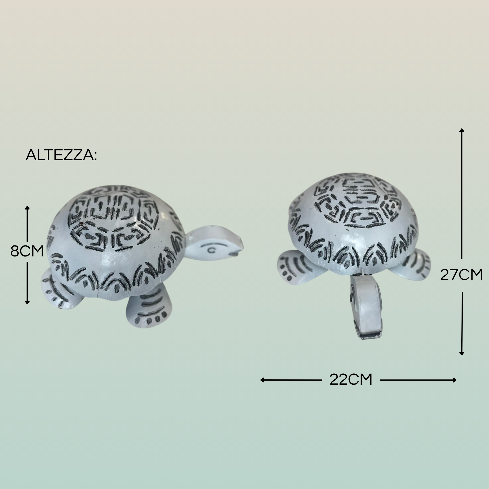 Portazampirone Tartaruga Bianca in Ferro | Accessorio Antizanzare per Giardino