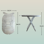 Tavolo Pesce Pieghevole Alto – Design Marino Artigianale