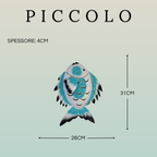Pesce Decorativo in Ferro Battuto – Stile Tropicale azzurro Pastello | Arredo Parete