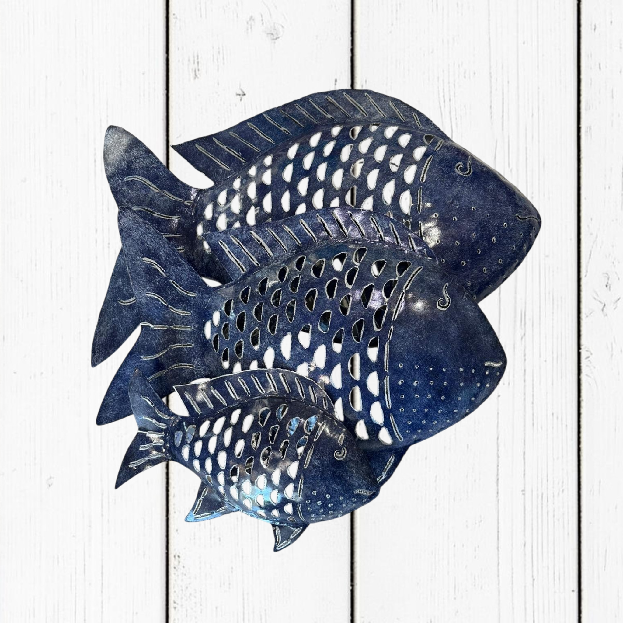 Pesce Decorativo in Ferro Battuto Tinta Unita | Collezione Tropicale