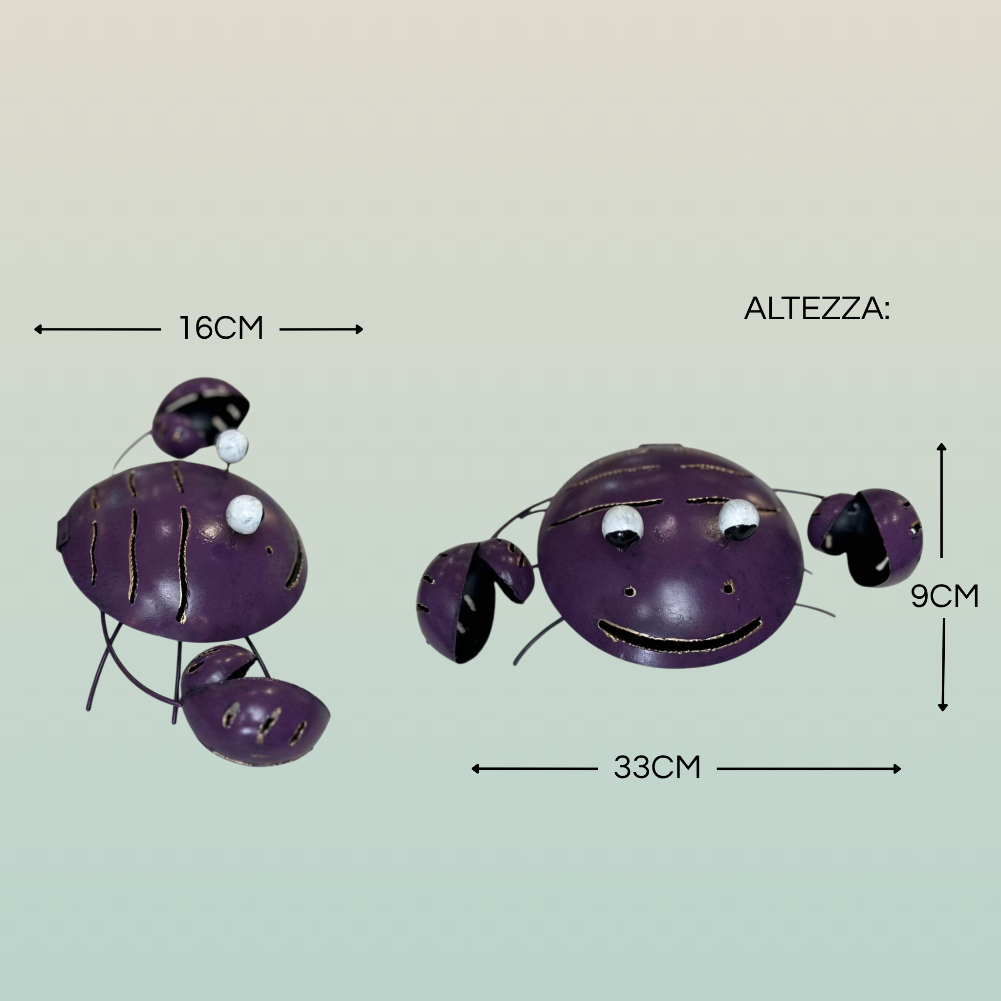 Portazampirone Granchio Violetto in Ferro | Accessorio Antizanzare per Giardino
