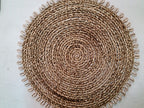 Placemat Tondo in Giunco con Conchiglie Cyprea – Ø35 cm Artigianale