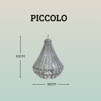 Lampadario Palline Legno Bianco Artigianale Bali | Illuminazione Casa