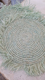 Placemat in Rafia con Frange – Morbido e Lavabile | Importazione Indonesia