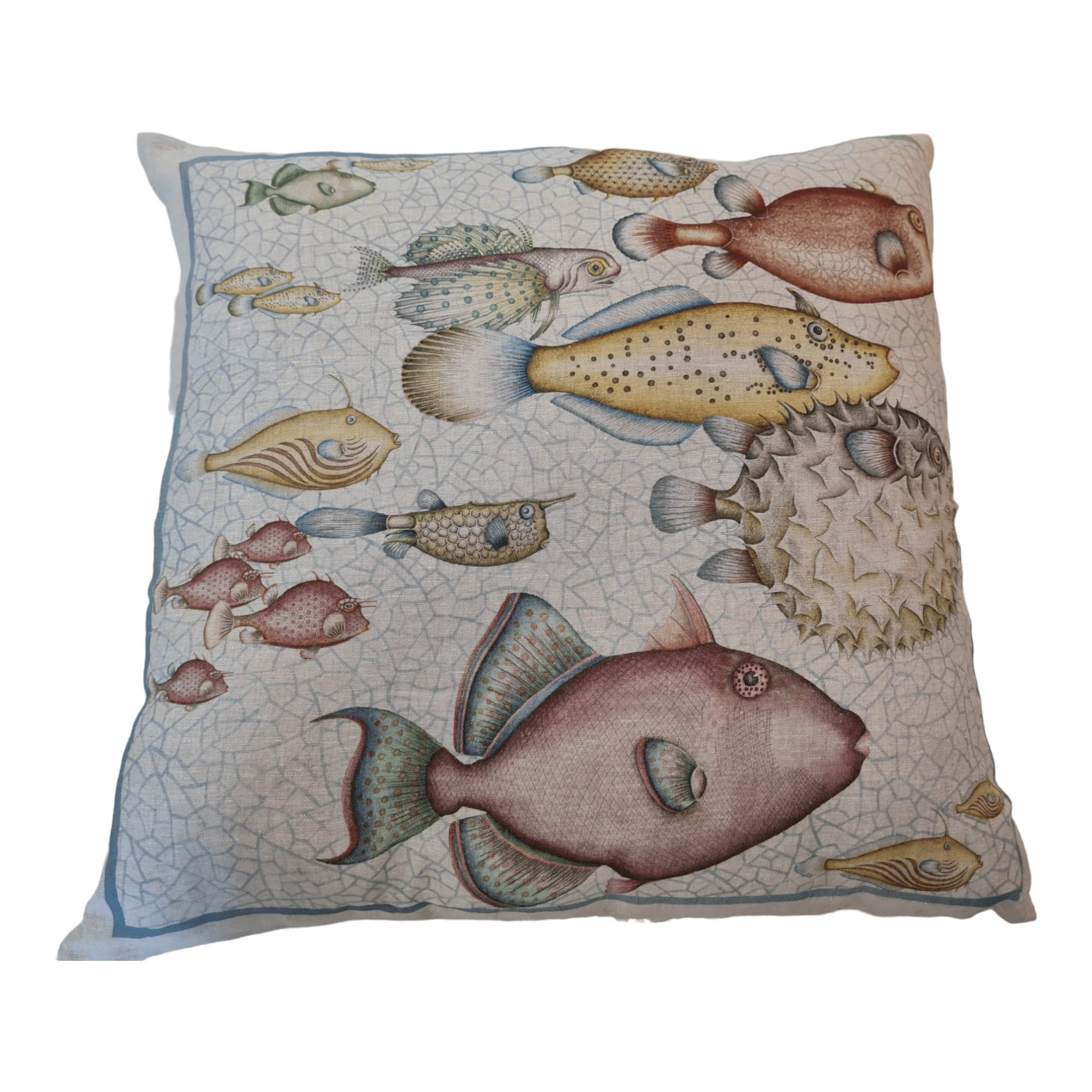 cuscino quadrato reef in lino