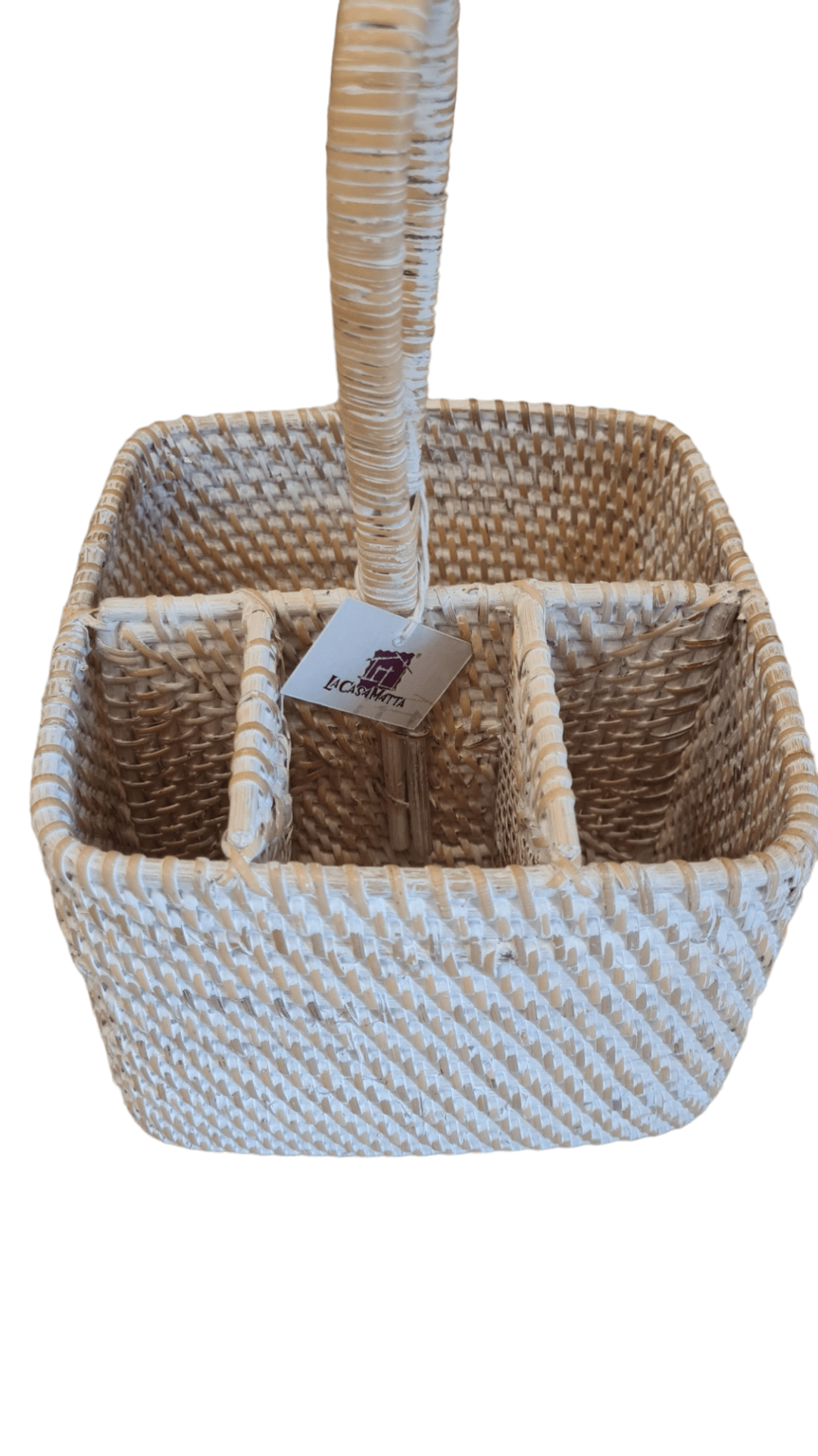 Portaposate quadrato  in rattan