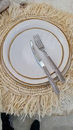 Placemat in Rafia con Frange – Morbido e Lavabile | Importazione Indonesia