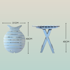 Sgabello Pesce Pieghevole Alto – Design Marino Artigianale