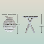 Sgabello Pesce Pieghevole Alto – Design Marino Artigianale