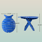 Sgabello Pesce Pieghevole Basso – Design Marino Artigianale