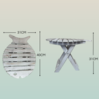 Sgabello Pesce Pieghevole Basso – Design Marino Artigianale