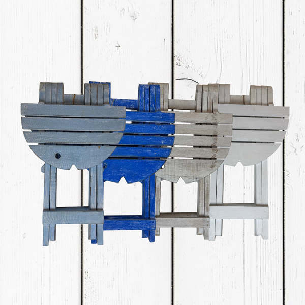 Sgabello Pesce Pieghevole Alto – Design Marino Artigianale