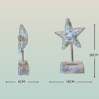 Stella Marina Piccola su Base in Legno Bianca