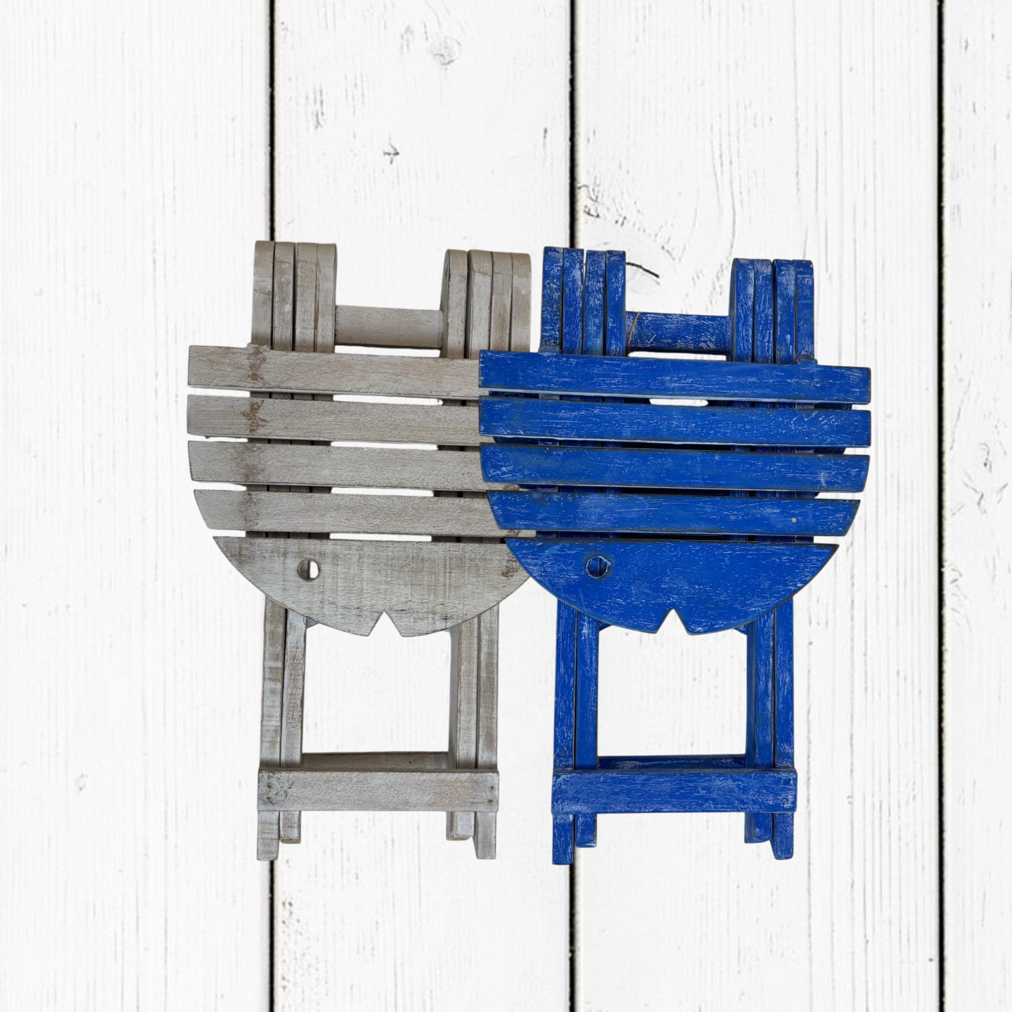 Tavolino Medio Pesce Pieghevole – Design Marino Artigianale