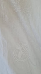 Tenda Voile Cotone Conchiglie Bianche | Tenda Marina 150x300 cm