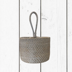 Portaposate Tondo in Rattan – Artigianale Lombok | Ø19x30H cm